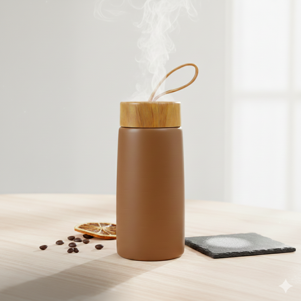 Mini Thermos Isotherme avec Couvercle Bois - Picollo