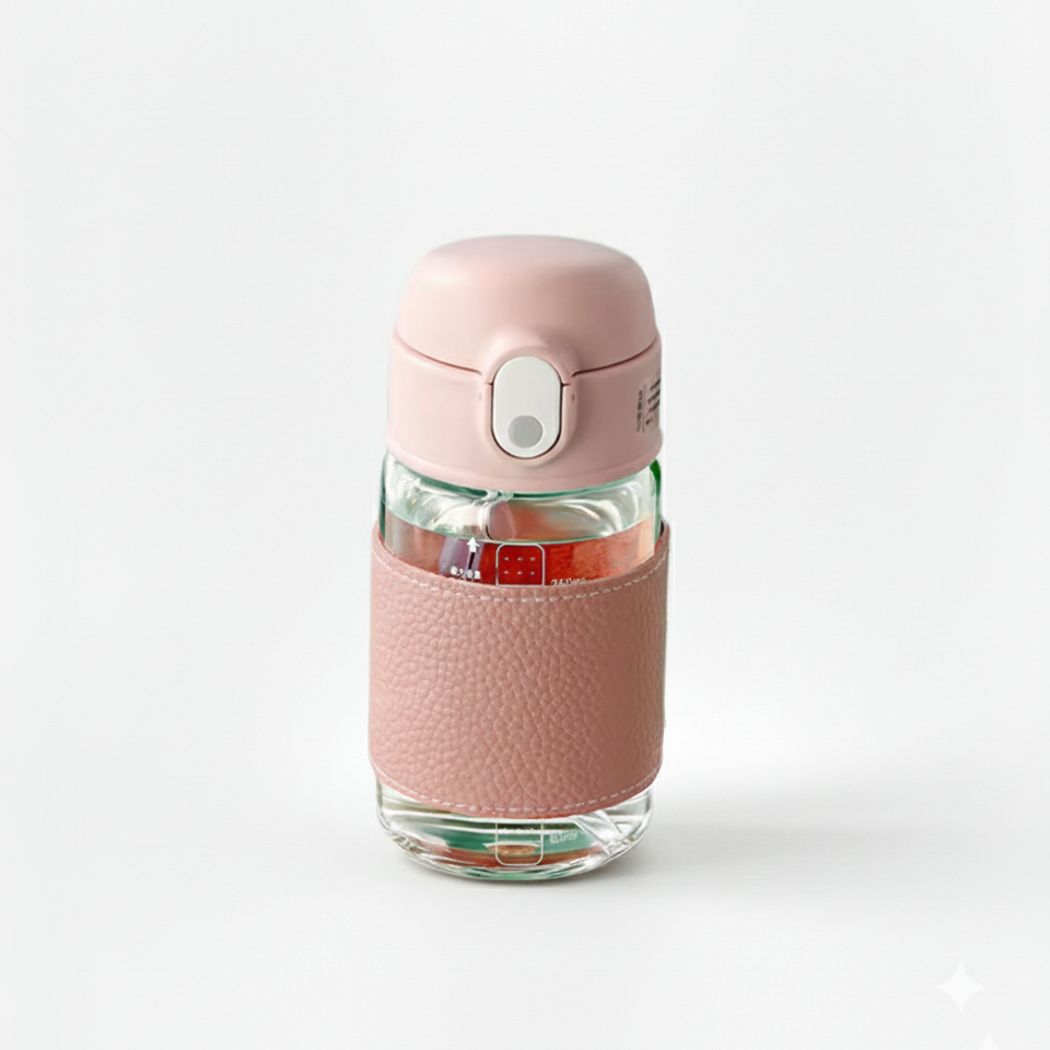 Gourde en Verre avec Paille et Housse - Ronda