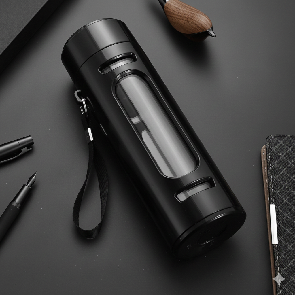 Bouteille à Thé en Verre Incassable - Protection Silicone