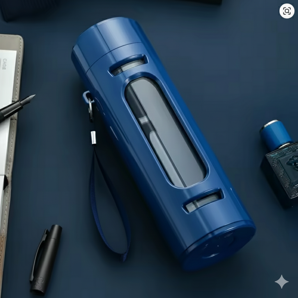 Bouteille à Thé en Verre Incassable - Protection Silicone