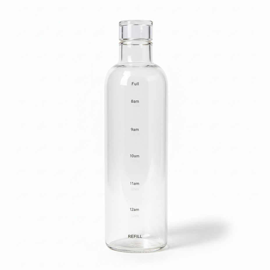 Gourdes en verre graduée