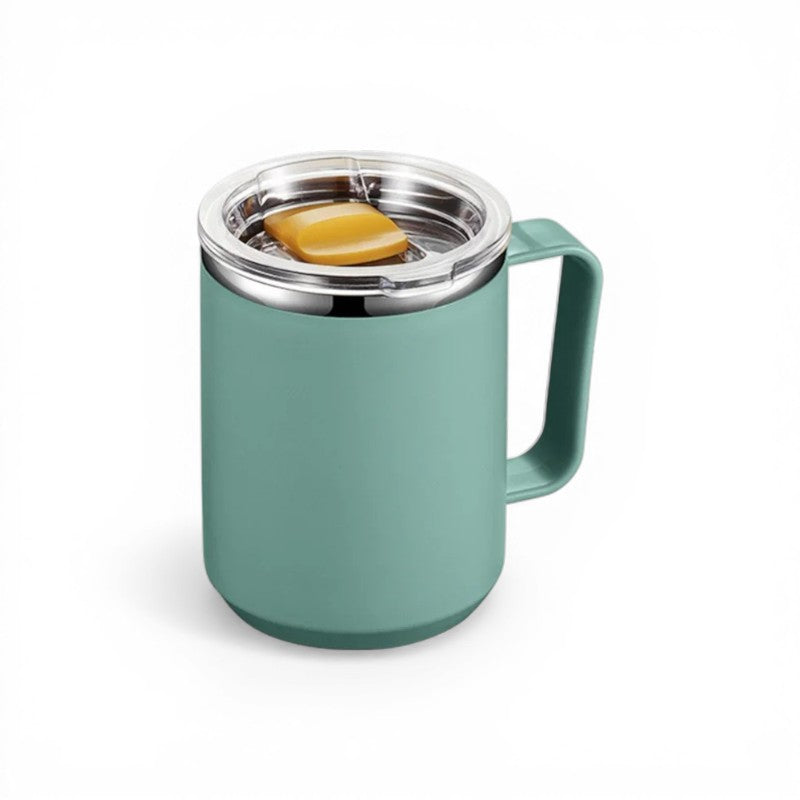 Tasse Isotherme Inox 450ml avec Poignée et Paille - Pratica
