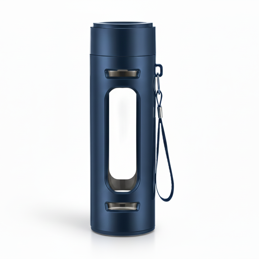 Bouteille à Thé en Verre Incassable - Protection Silicone