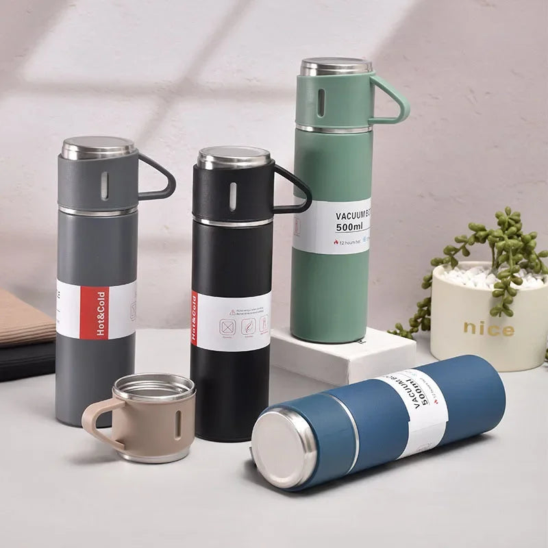 Bouteille Thermos avec Tasse Intégrée - Tissea