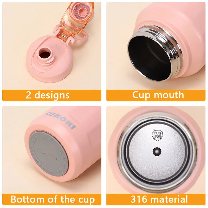 Gourde Isotherme Inox à Bouchon Clipsable – Anti-Fuite & Thermique 24h