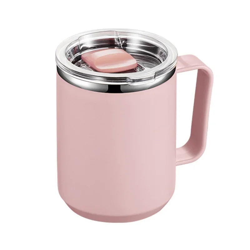 Tasse Isotherme Inox 450ml avec Poignée et Paille - Pratica
