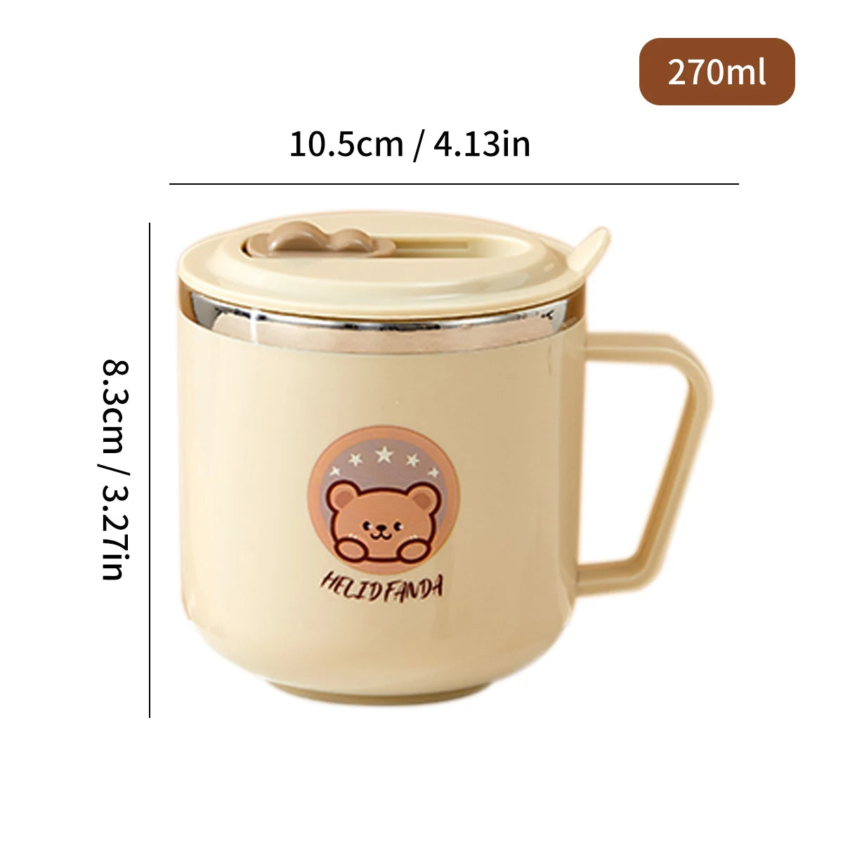 Tasse enfant acier inoxydable - dessin mignon