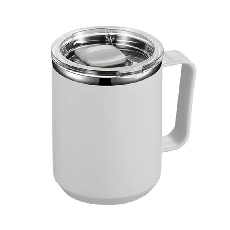 Tasse Isotherme Inox 450ml avec Poignée et Paille - Pratica