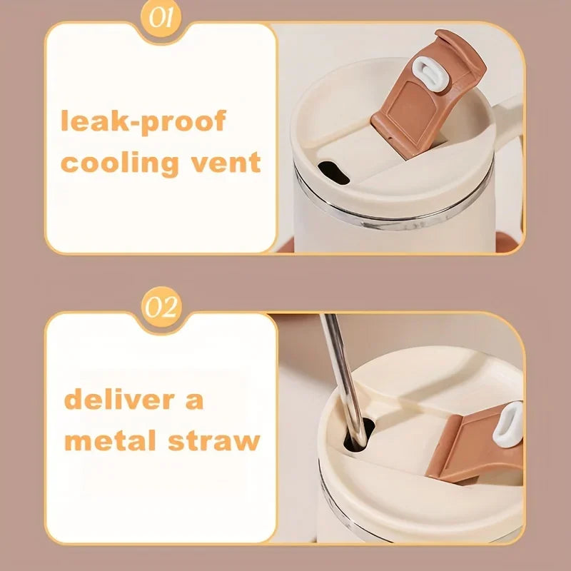 Tasse Enfant Isotherme Ours Mignon avec Paille