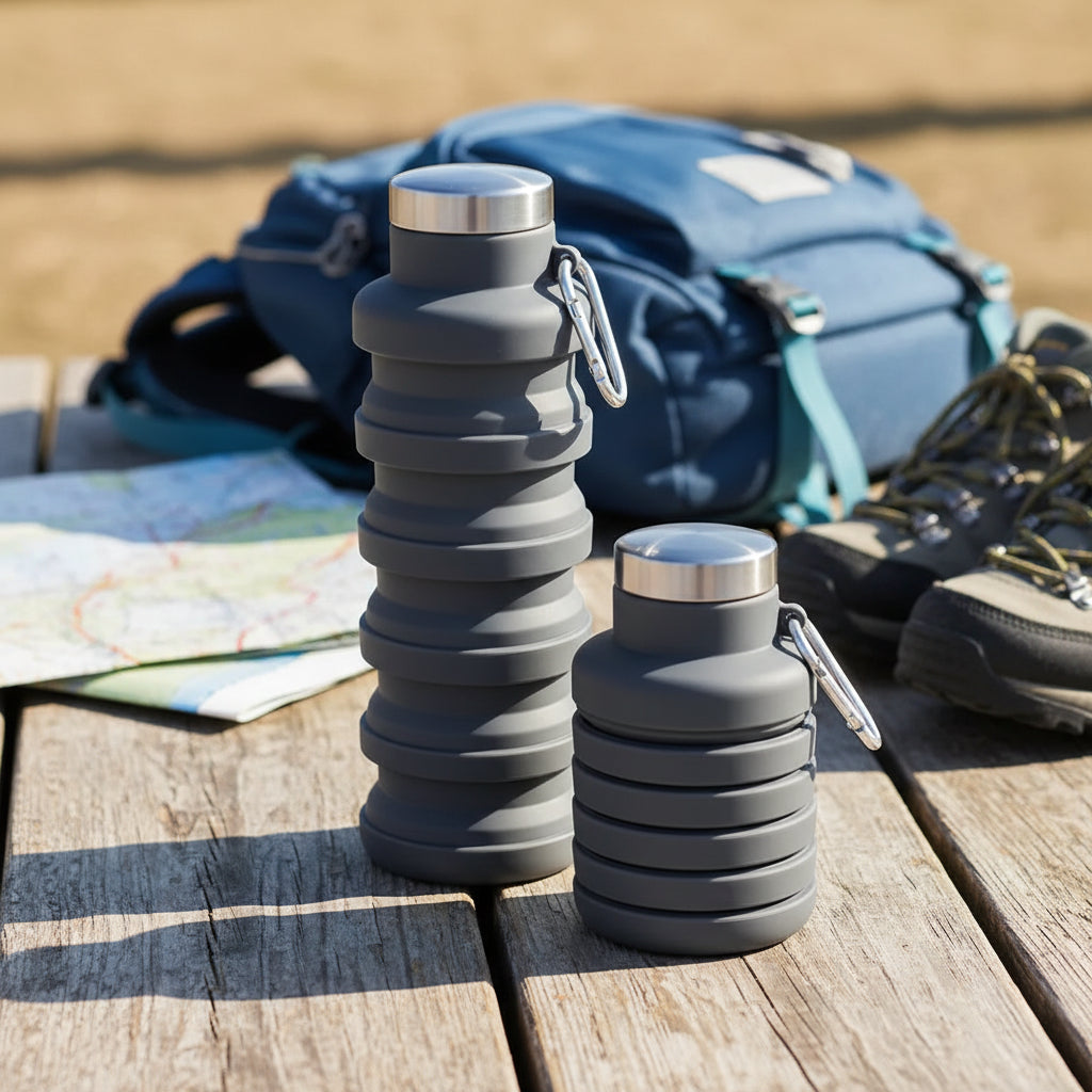 Gourde Pliable en Silicone Réutilisable – Extensible