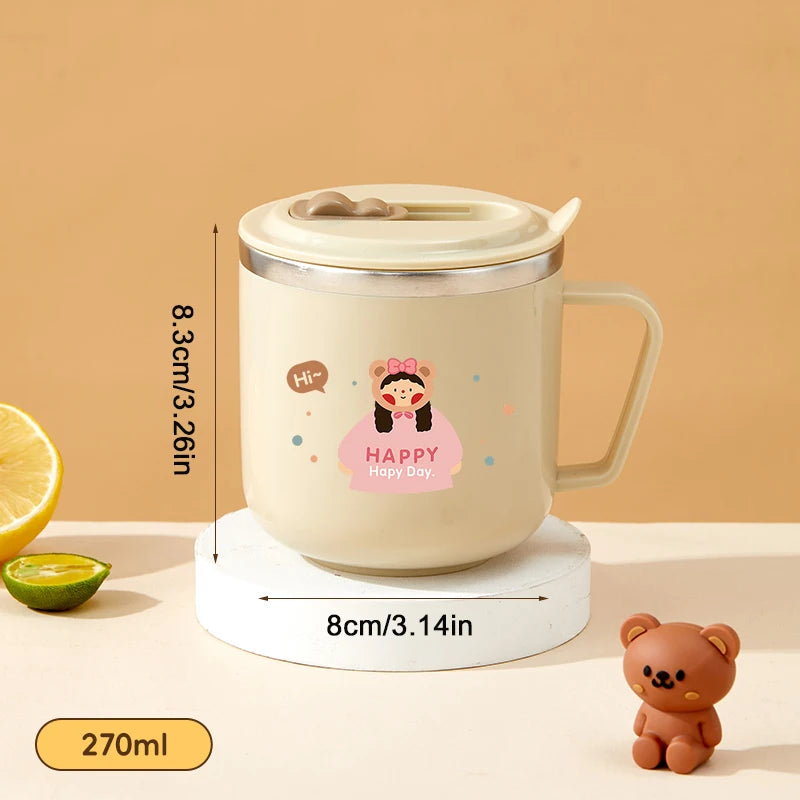 Tasse enfant acier inoxydable - dessin mignon