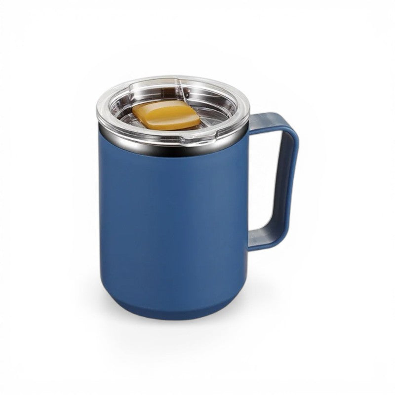 Tasse Isotherme Inox 450ml avec Poignée et Paille - Pratica