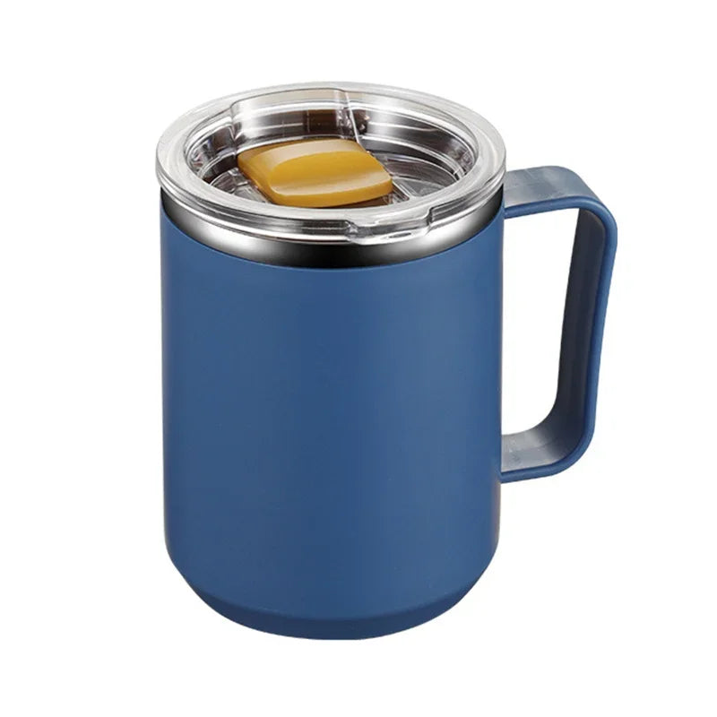 Tasse Isotherme Inox 450ml avec Poignée et Paille - Pratica