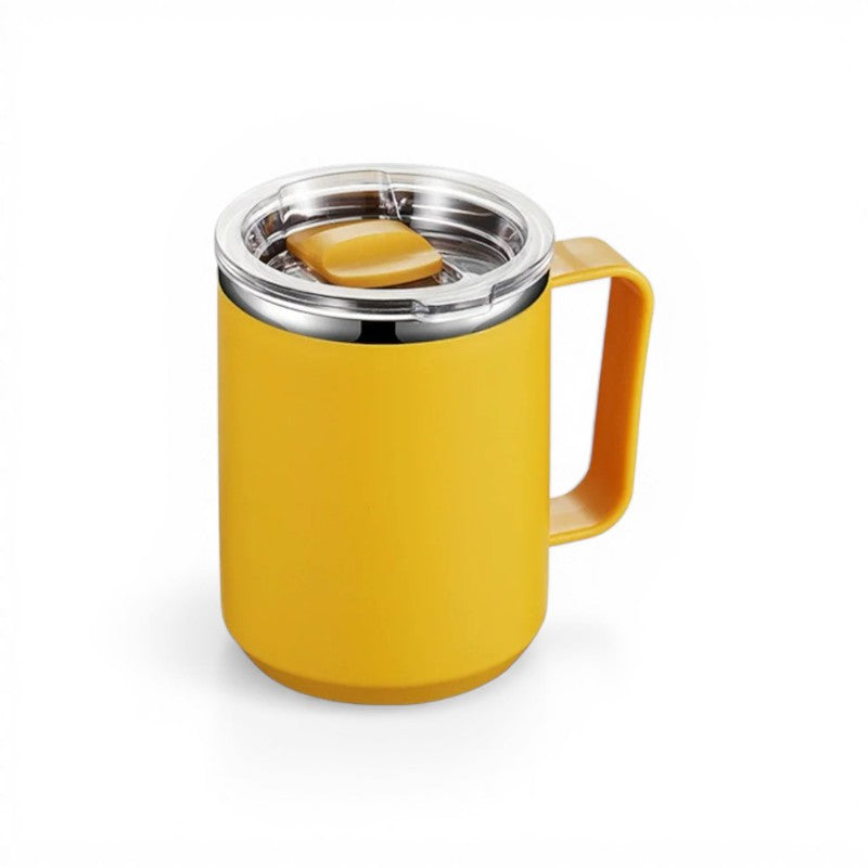 Tasse Isotherme Inox 450ml avec Poignée et Paille - Pratica