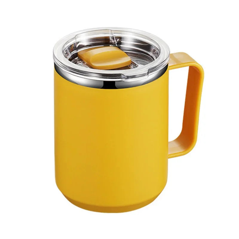 Tasse Isotherme Inox 450ml avec Poignée et Paille - Pratica