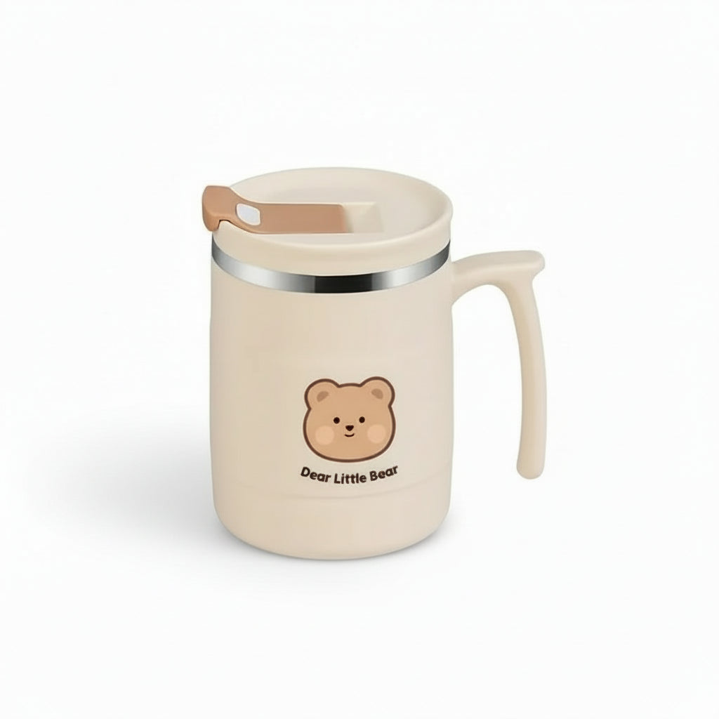 Tasse Enfant Isotherme Ours Mignon avec Paille