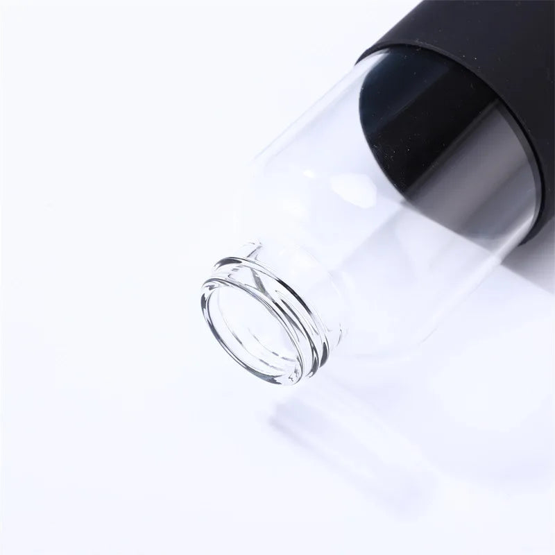 Gourde en Verre Écologique avec Housse Antichoc & Bouchon Bambou