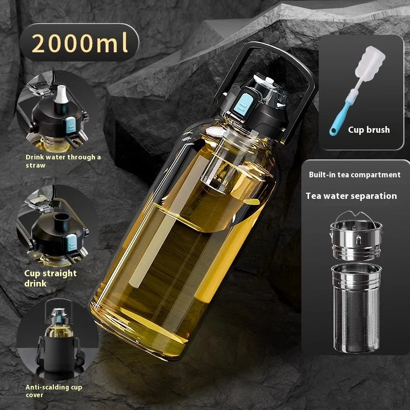 Bouteille Infuseur Thé en Verre - Grande Capacité